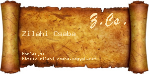 Zilahi Csaba névjegykártya