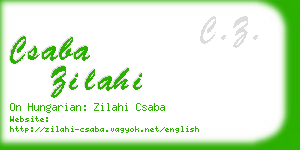 csaba zilahi business card